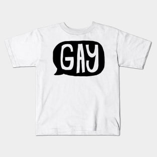 Say Gay (black) Kids T-Shirt